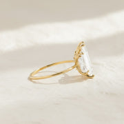 2 Carat Baguette Lab Grown Diamond Ring in 14k Yellow Gold: Minimalist Diamond Engagement Ring